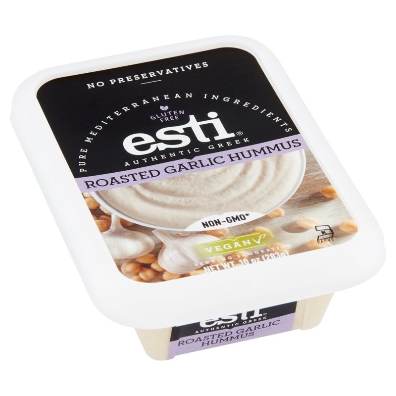Esti Authentic Greek Roasted Garlic Hummus, 10 oz