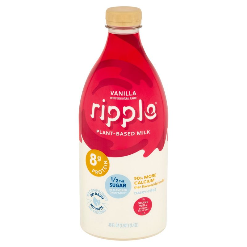 ripple Vanilla Plant-Based Milk, 48 fl oz