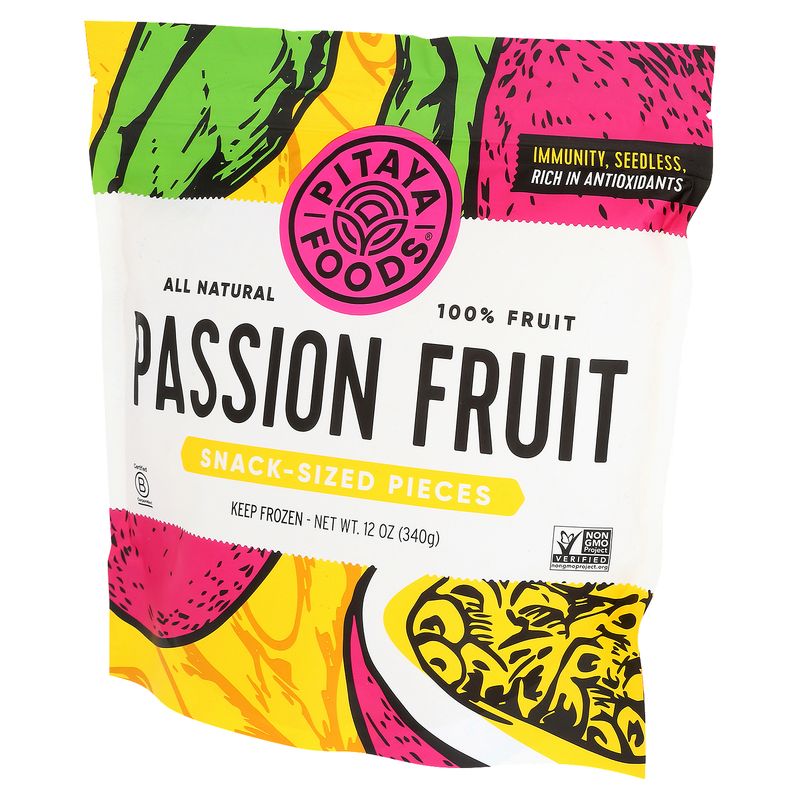 Pitaya Foods Passion Fruit Snack-Sized Pieces, 12 oz