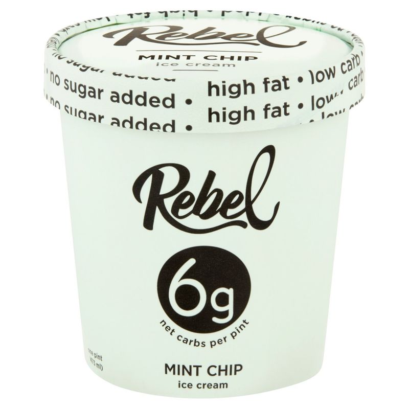 Rebel Mint Chip Ice Cream, one pint