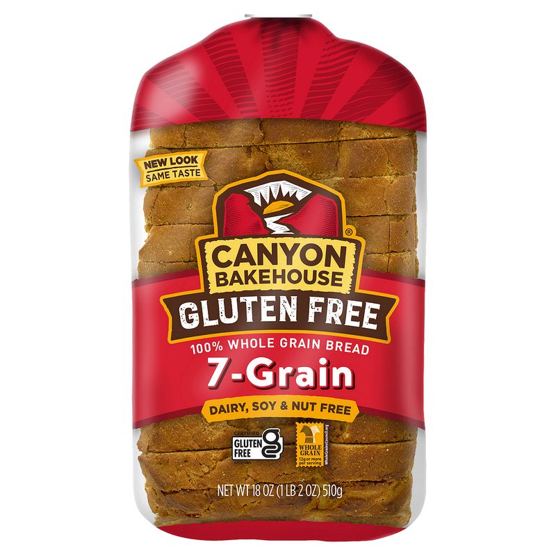 Canyon Bakehouse Gluten Free 7-Grain 100% Whole Grain Bread, 18 oz