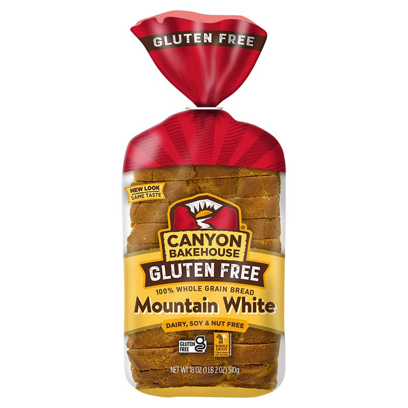 Canyon Bakehouse Gluten Free Mountain White 100% Whole Grain Bread, 18 oz