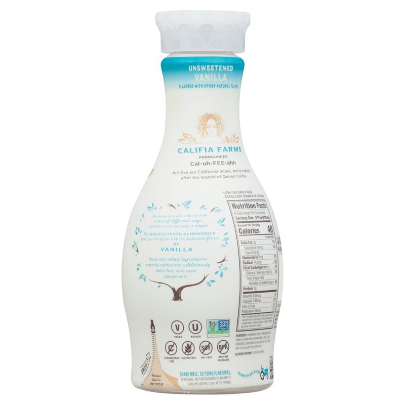 CALIFIA FARMS Unsweetened Vanilla Almondmilk, 48 fl oz