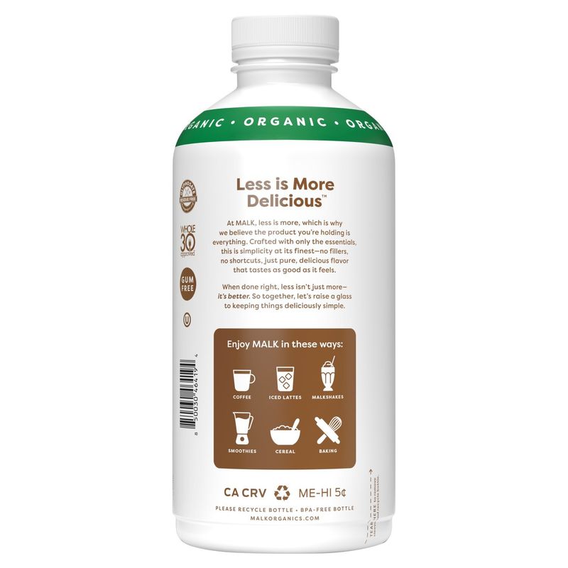 Malk Organic Unsweetened Coconut Milk, 28 fl oz