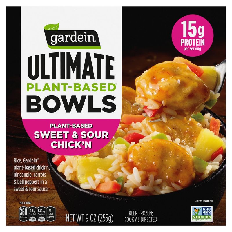 Gardein Ultimate Plant-Based Sweet &amp; Sour Chick'n Bowls, 9 oz