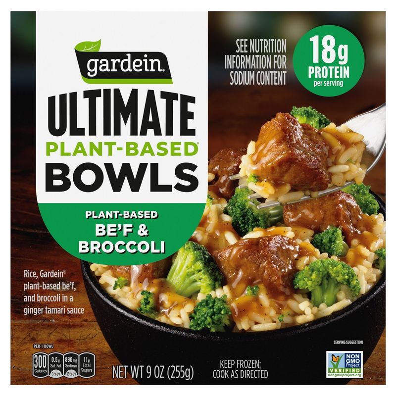 Gardein Ultimate Plant-Based Be'f &amp; Broccoli Bowls, 9 oz