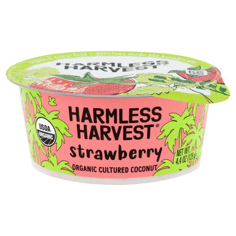 Harmless Harvest Strawberry Organic Cultured Coconut, 4.4 oz