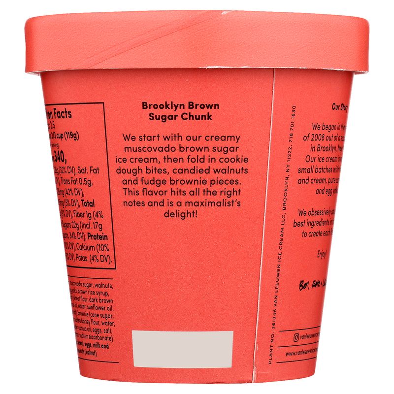 Van Leeuwen Brooklyn Brown Sugar Chunk French Ice Cream, 14 fl oz