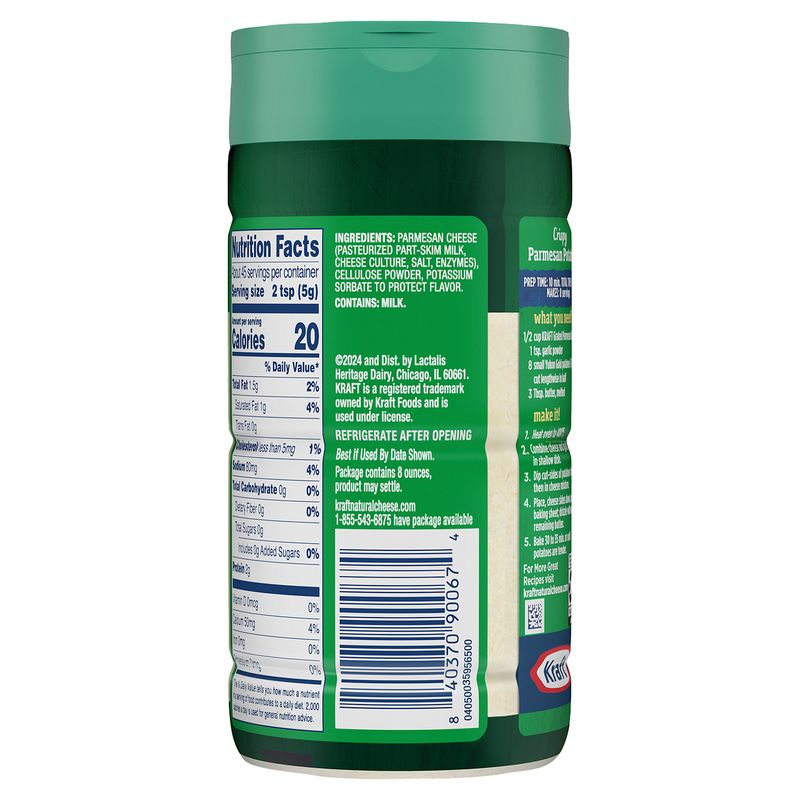 Kraft Grated Parmesan Cheese, 8 oz