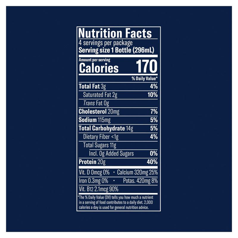 Chobani 20g Protein Strawberries &amp; Cream Greek Yogurt Protein Drink, 10 fl oz, 4 count