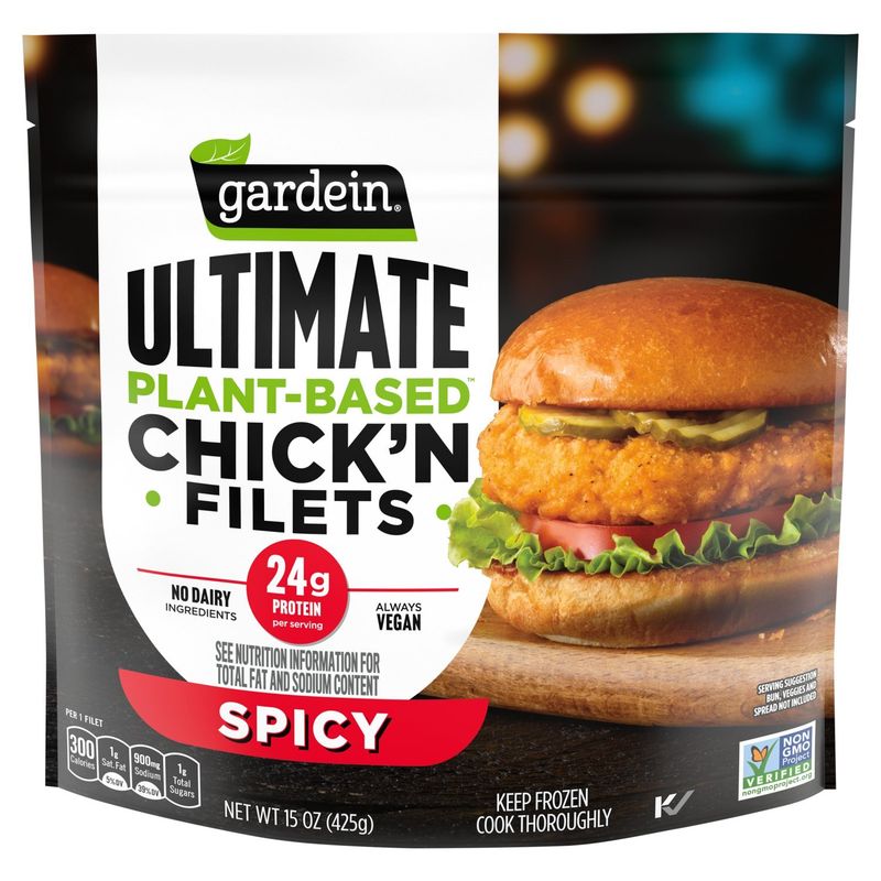 Gardein Spicy Ultimate Plant-Based Chick'n Filets, 15 oz