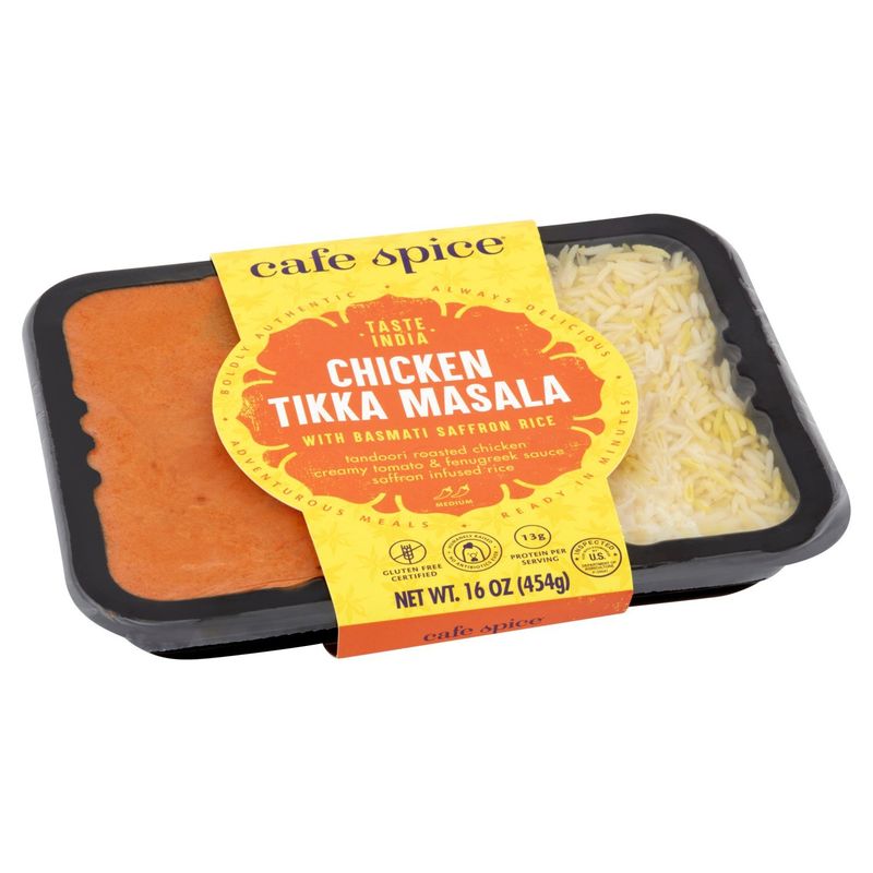 Cafe Spice Chicken Tikka Masala with Basmati Saffron Rice, 16 oz