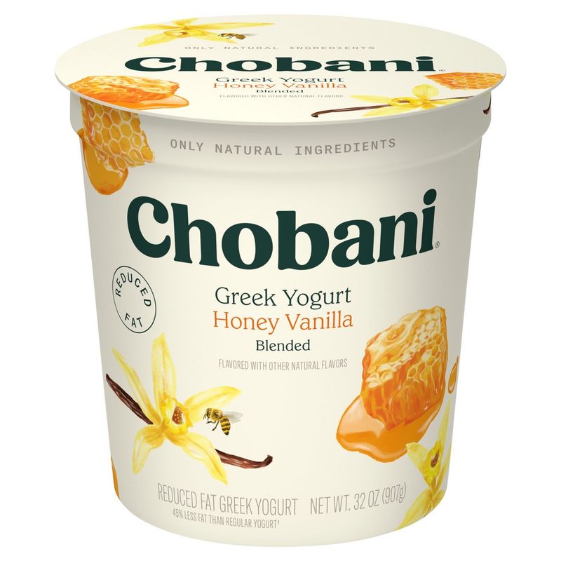 Chobani Honey Vanilla Blended Greek Yogurt, 32 oz