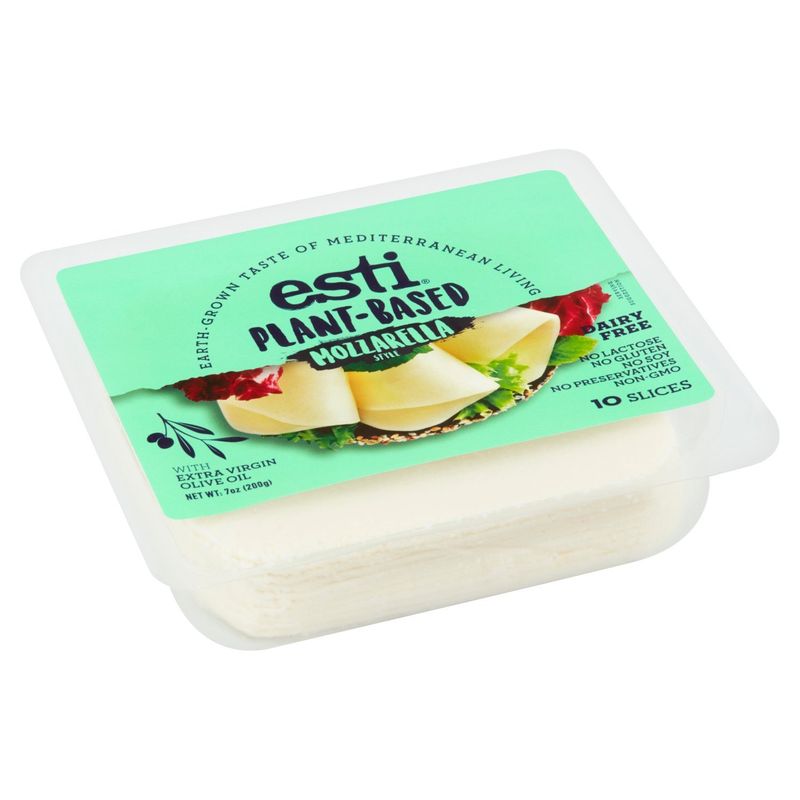 Esti Plant-Based Mozzarella Style Cheese Slices, 10 count, 7 oz