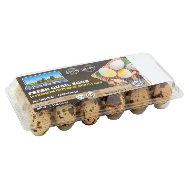 Windy Ridge Farms Fresh Premium Coturnix Quail Eggs, 18 count, 5.5 oz