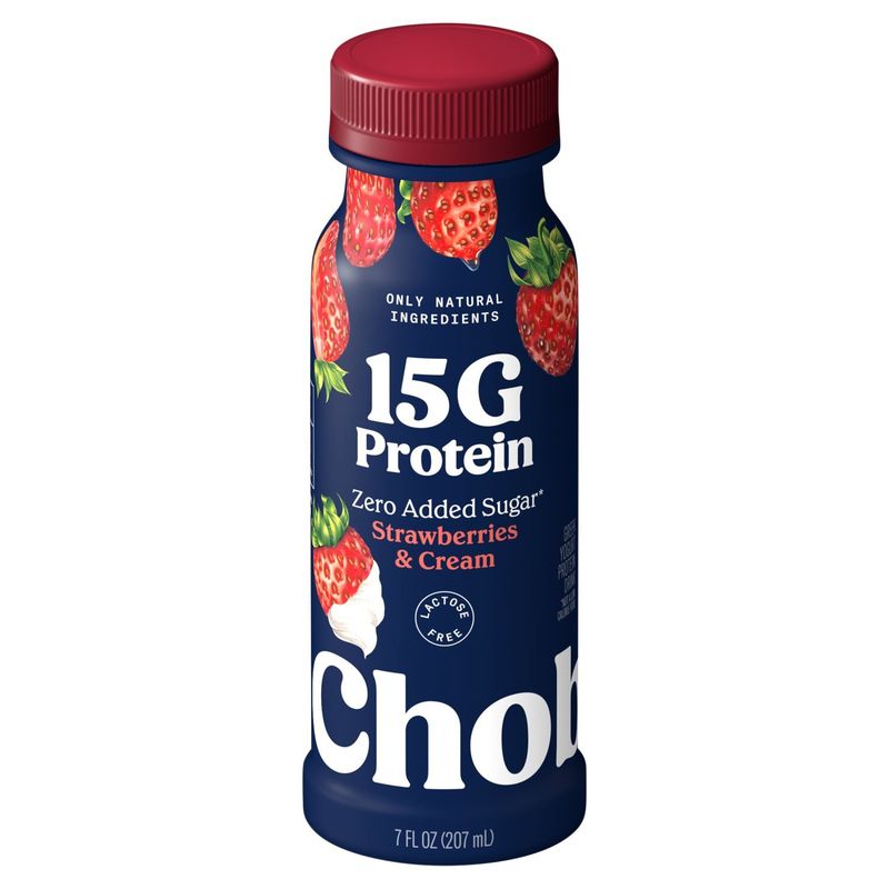 Chobani Strawberries &amp; Cream Greek Yogurt Protein Drink, 7 fl oz