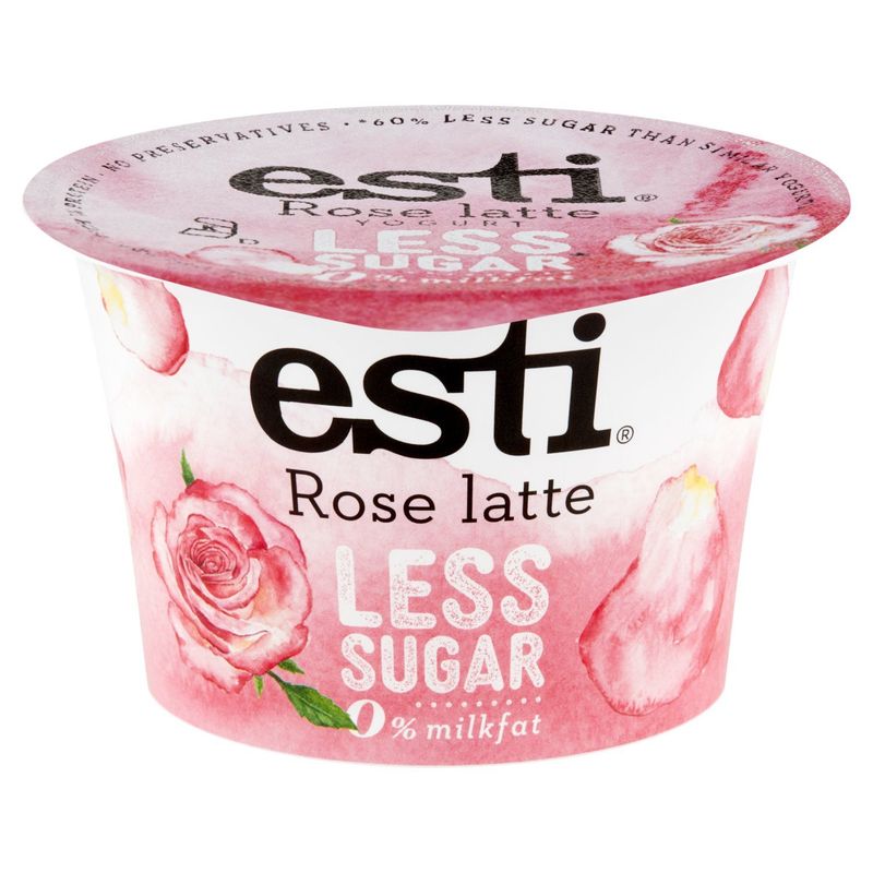 Esti Less Sugar Rose Latte Yogurt, 5.3 oz