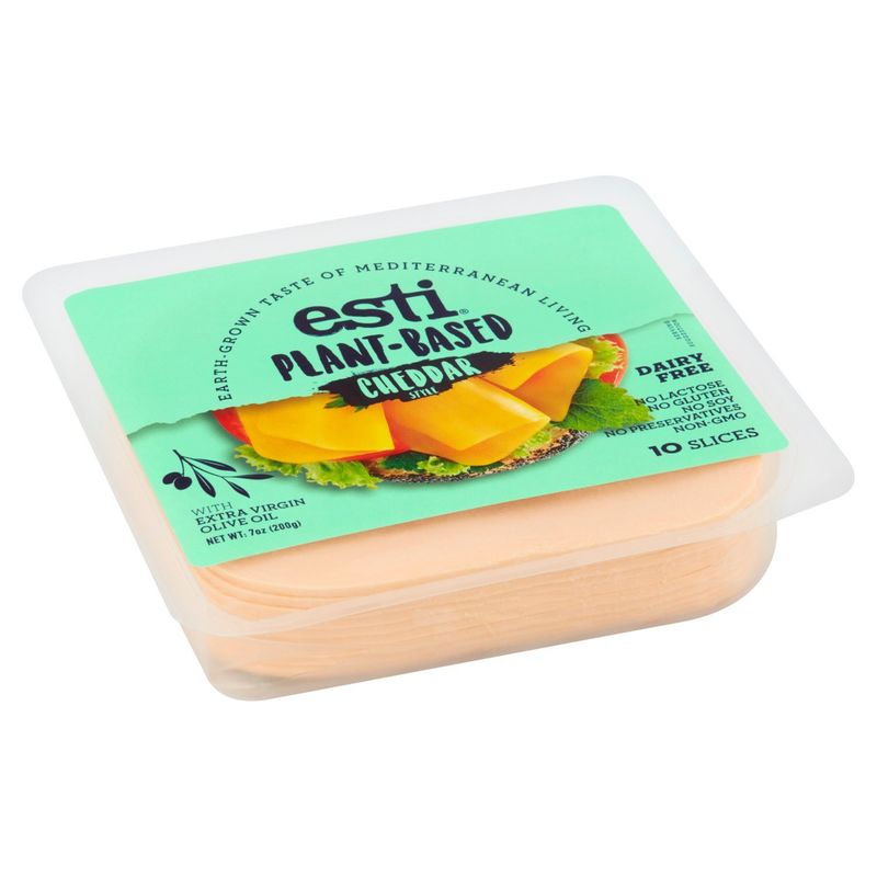 Esti Plant-Based Cheddar Style Cheese Slices, 10 count, 7 oz