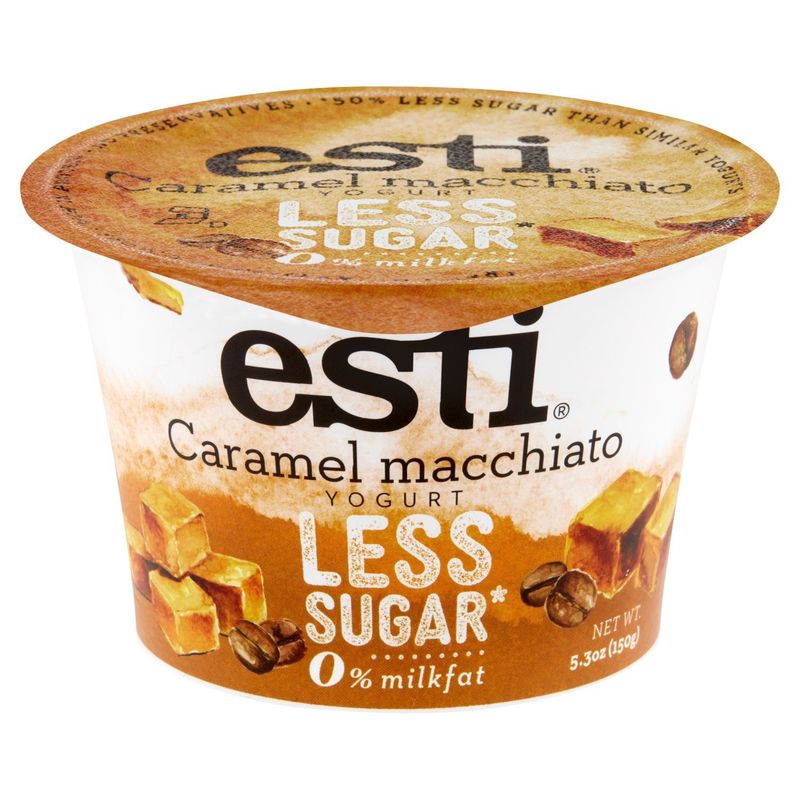 Esti Less Sugar Caramel Macchiato Yogurt, 5.3 oz