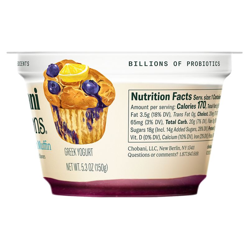 Chobani Creations Blueberry Lemon Muffin Greek Yogurt, 5.3 oz
