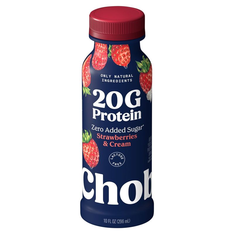 Chobani 20g Protein Strawberries &amp; Cream Greek Yogurt Protein Drink, 10 fl oz