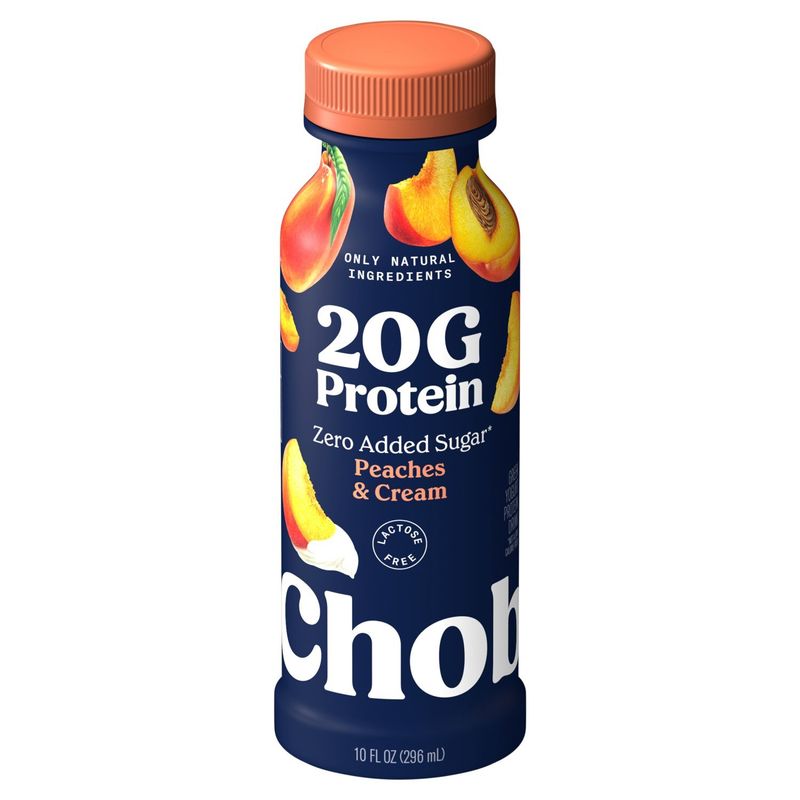 Chobani 20g Protein Peaches &amp; Cream Greek Yogurt Protein Drink, 10 fl oz