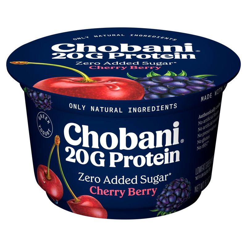 Chobani Cherry Berry Lowfat Greek Yogurt, 6.7 oz