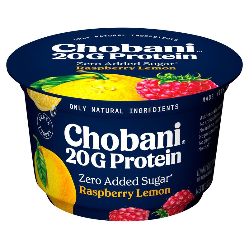 Chobani Raspberry Lemon Lowfat Greek Yogurt, 6.7 oz