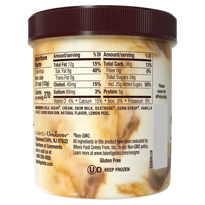 Talenti Gelato Vanilla Caramel Swirl 1 pint