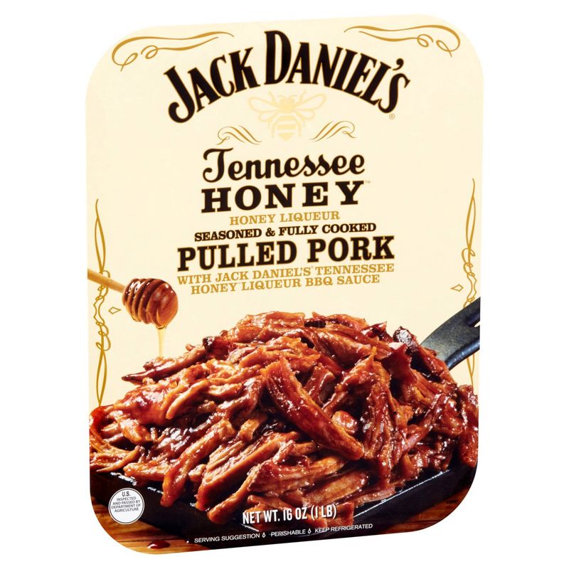Jack Daniel's Tennessee Honey Honey Liqueur Seasoned &amp; Fully Cooked Pulled Pork, 16 oz