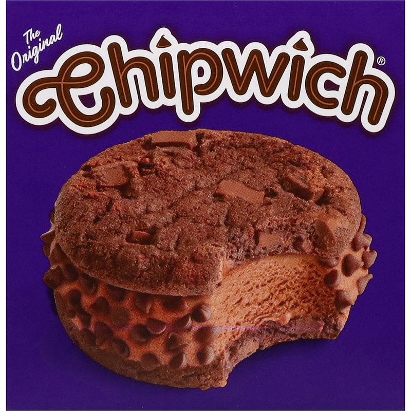 Chipwich The Original Double Chocolate Chip Ice Cream Sandwich, 4.25 fl oz, 3 count