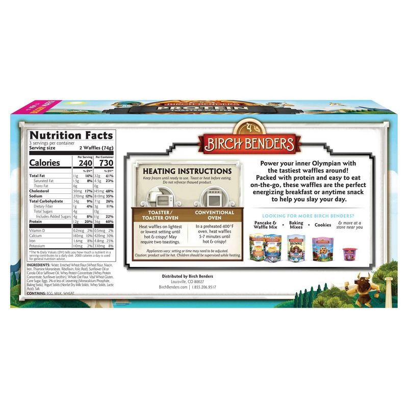 Birch Benders Protein Frozen Waffles, 6 count, 7.8 oz