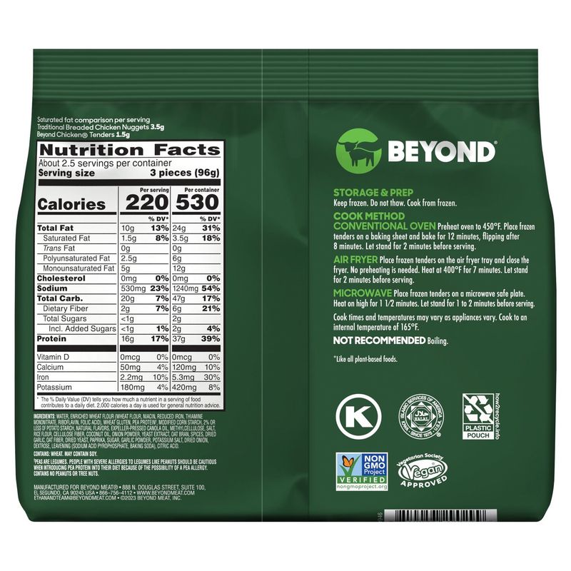 Beyond Original Plant-Based Chicken Tenders, 8 oz