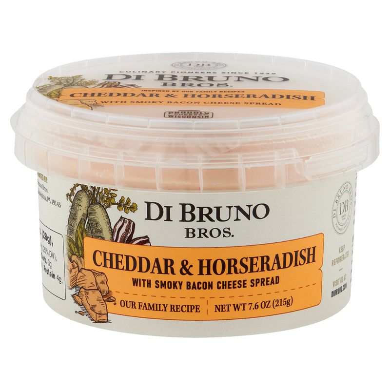 Di Bruno Bros. Cheddar &amp; Horseradish with Smoky Bacon Cheese Spread, 7.6 oz