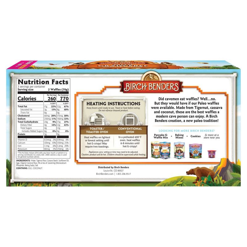 Birch Benders Paleo Grain-Free Toaster Waffles, 6 count, 7.4 oz