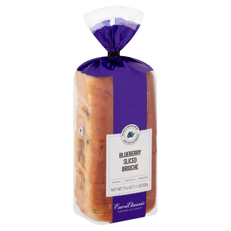 Euro Classic Blueberry Sliced Brioche, 17.6 oz