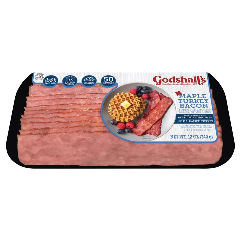Godshall's Maple Turkey Bacon, 12 oz