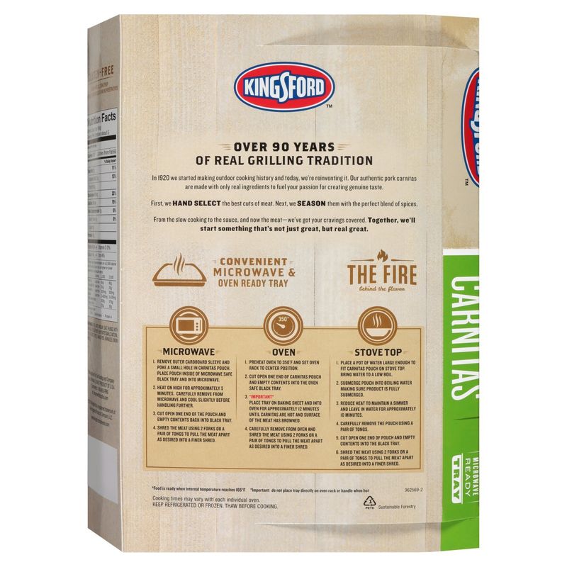 Kingsford Seasoned Pork Carnitas, 16 oz