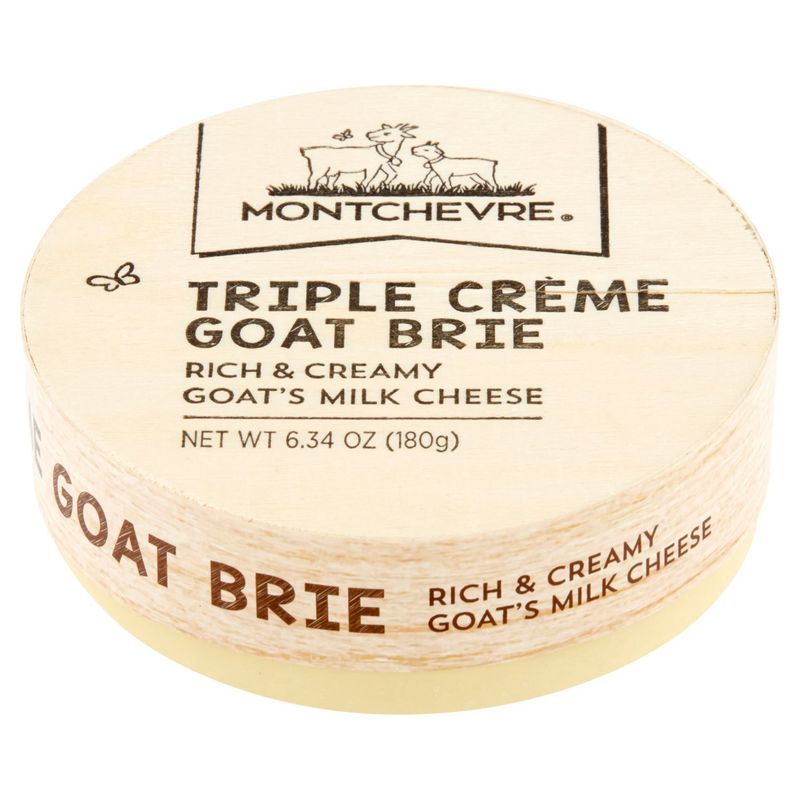 Montchevre Triple Crème Goat Brie Rich &amp; Creamy Goat's Milk Cheese, 6.34 oz