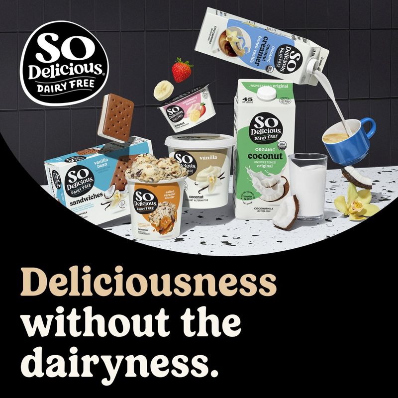 So Delicious Dairy Free Zero Coconut Vanilla Bean Dipped Frozen Dessert, 2.3 fl oz, 4 count