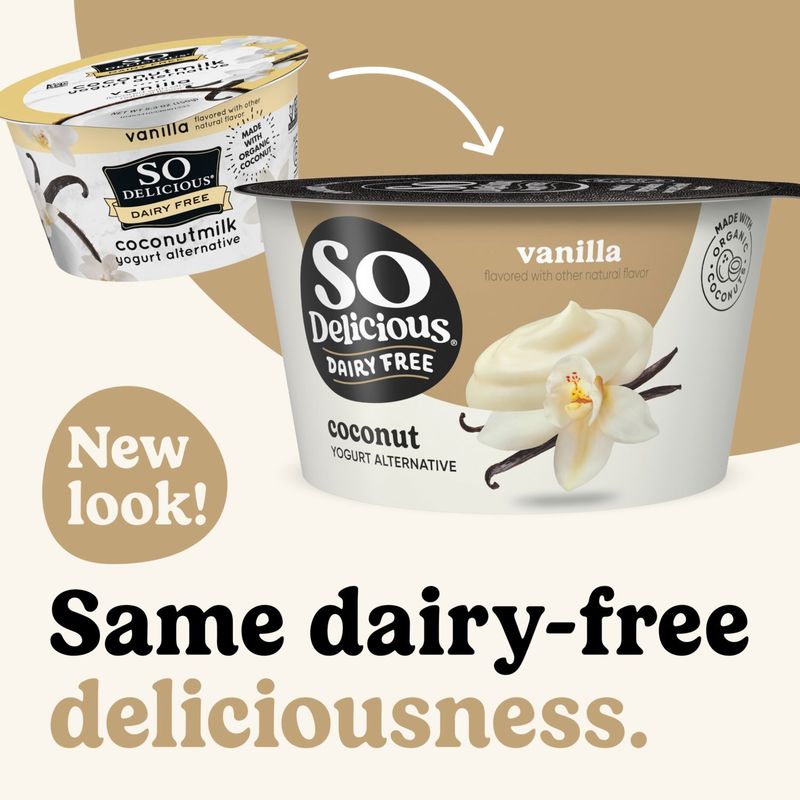 So Delicious Dairy Free Vanilla Coconut Yogurt Alternative, 5.3 oz, 4 count
