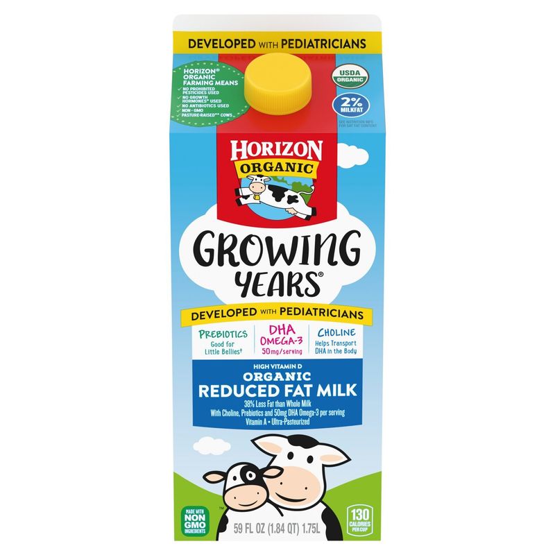 Horizon Organic Growing Years Organic Reduced Fat Milk, 59 fl oz