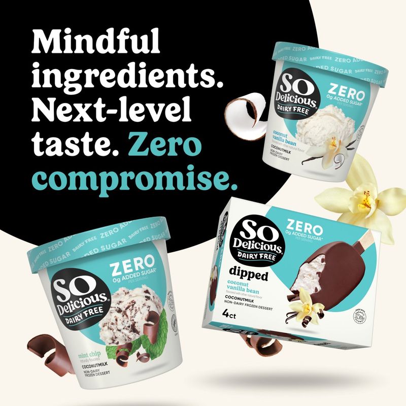 So Delicious Dairy Free Vanilla Bean Coconutmilk Non-Dairy Frozen Dessert, one pint