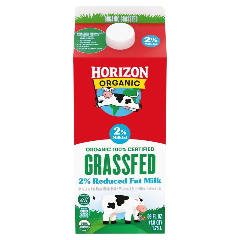 Horizon Organic Grassfed 2% Reduced Fat Milk, half gallon