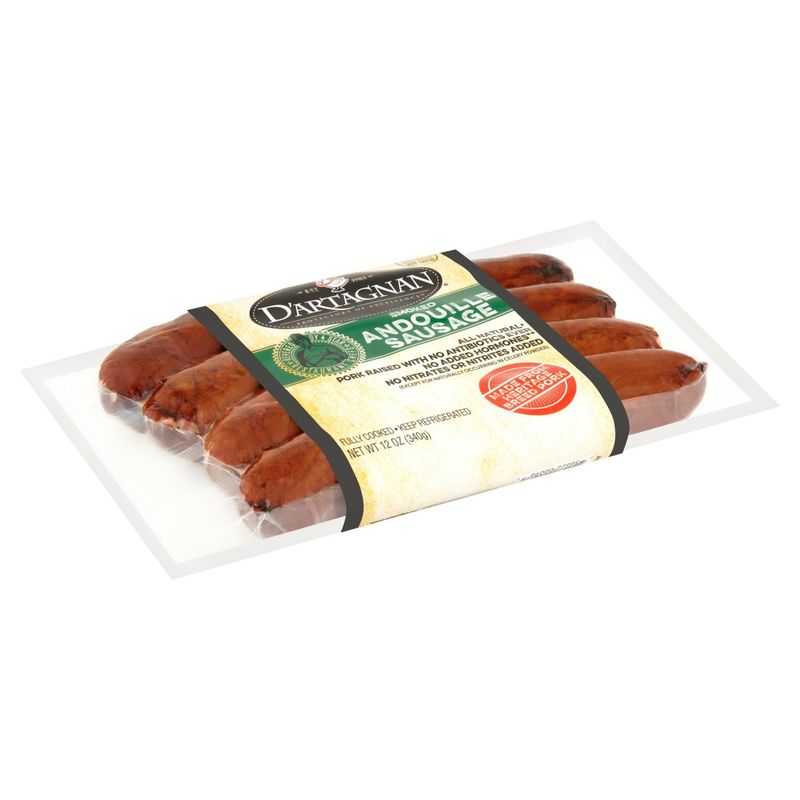 D'Artagnan Smoked Andouille Sausage, 12 oz