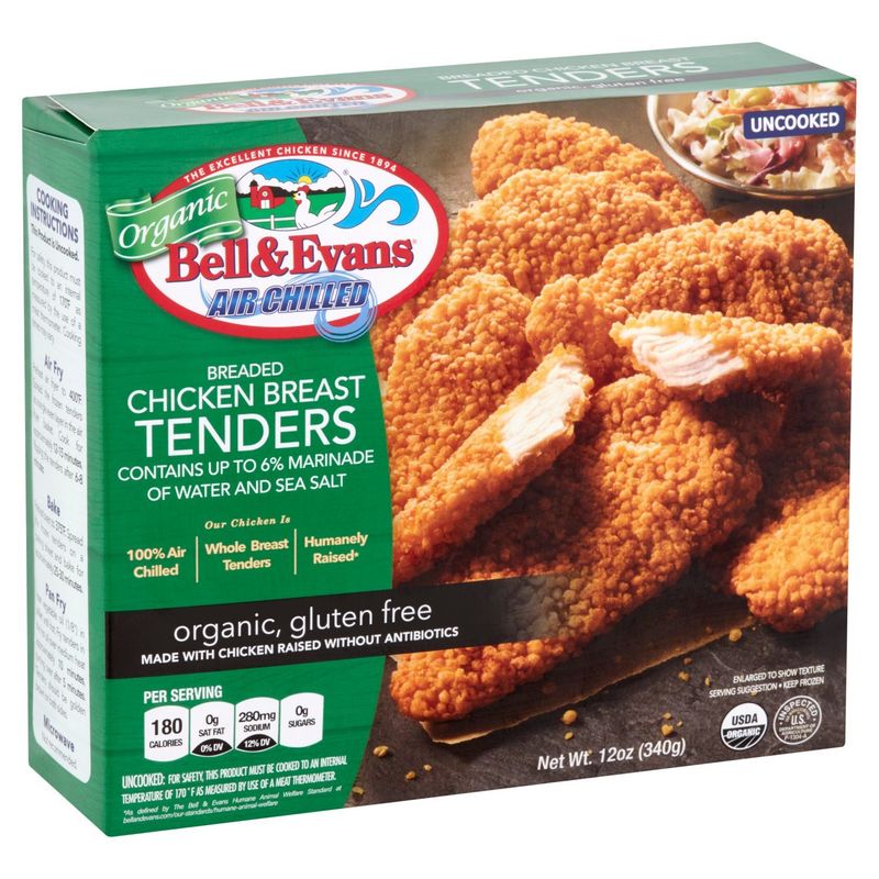 Bell &amp; Evans Organic Breaded Chicken Breast Tenders, 12 oz