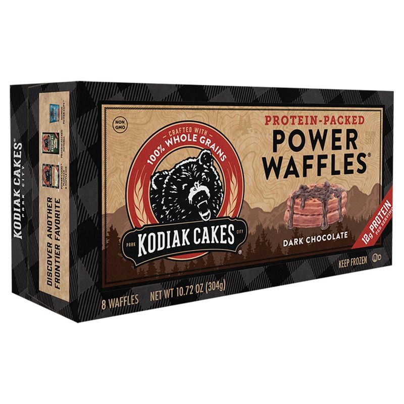Kodiak Cakes Power Waffles Dark Chocolate Waffles, 8 count, 10.72 oz