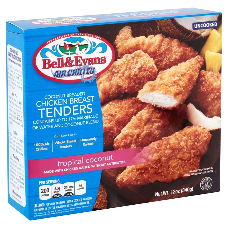 Bell &amp; Evans Tropical Coconut Breaded Chicken Breast Tenders, 12 oz
