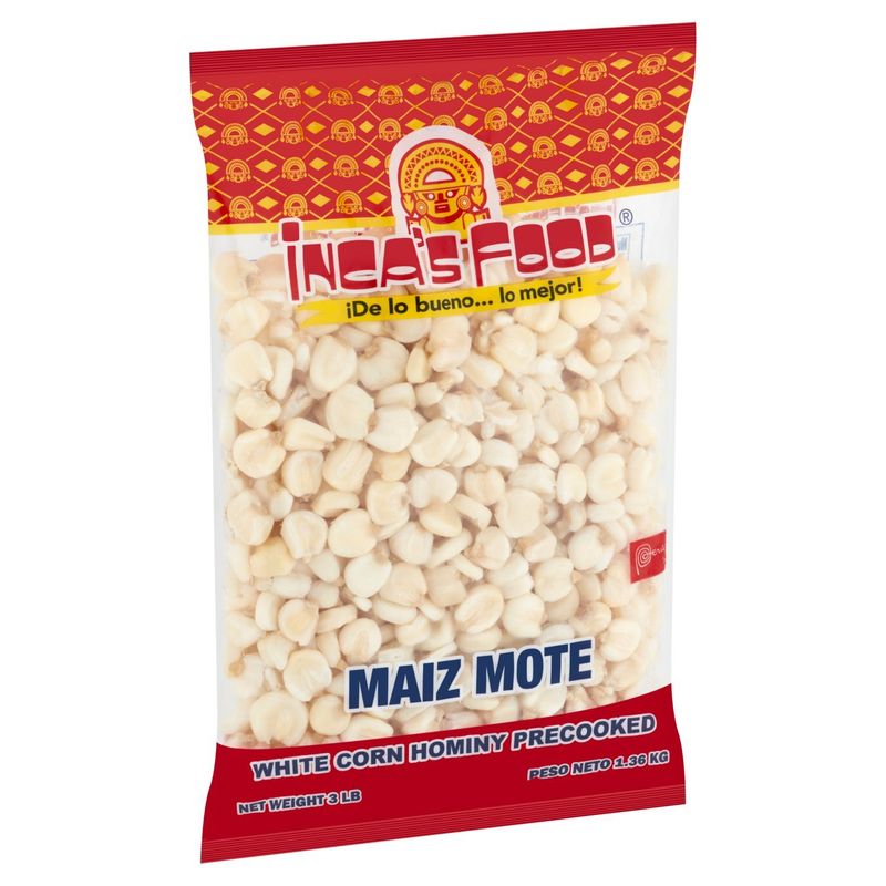 Inca's Food Precooked White Corn Hominy, 3 lb