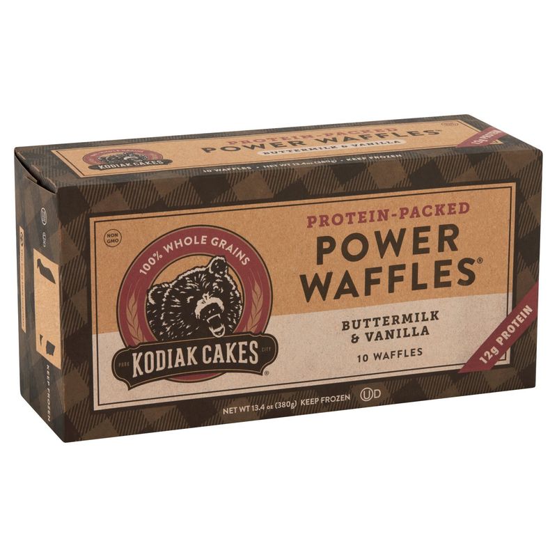 Kodiak Cakes Power Waffles Buttermilk &amp; Vanilla Waffles, 10 count, 13.4 oz